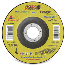 CGW Abrasives 45020 - 41/2X3/32X7/8 T27 WA36SBF
