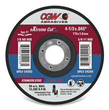 CGW Abrasives 54297 - 6X.045X7/8 T27 CER46-T-BF