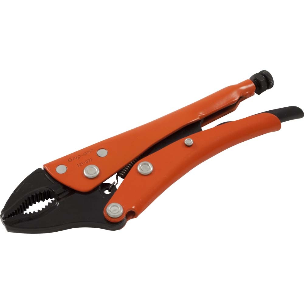 5&#34; Locking Pliers, 1-1/8&#34; Jaw Opening, Curved Jaws With Wire Cutter