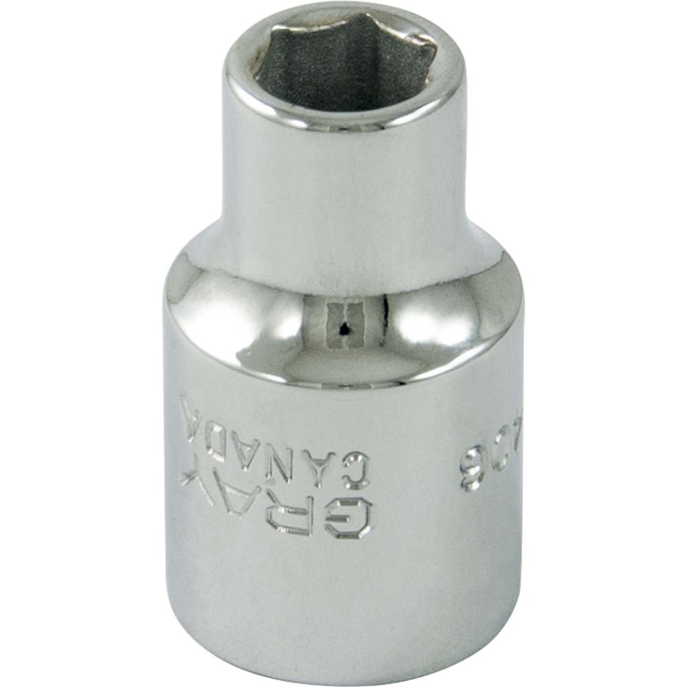 3/8&#34; X 1/2&#34; Drive, 6 Point Standard Length, Chrome Finish Socket