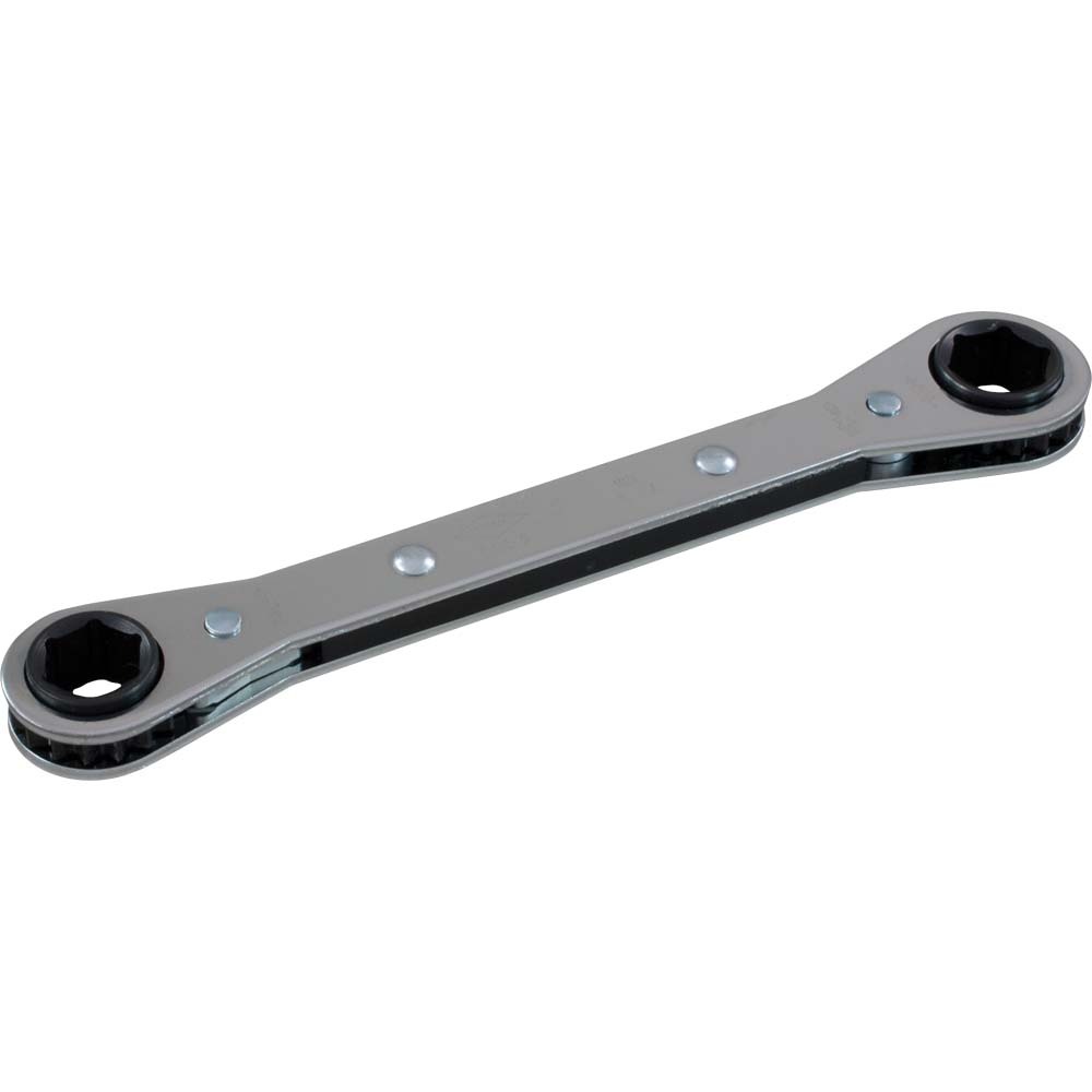1/4&#34; X 5/16&#34; 6 Point, Flat Ratcheting Box Wrench, Mirror Chrome Finish