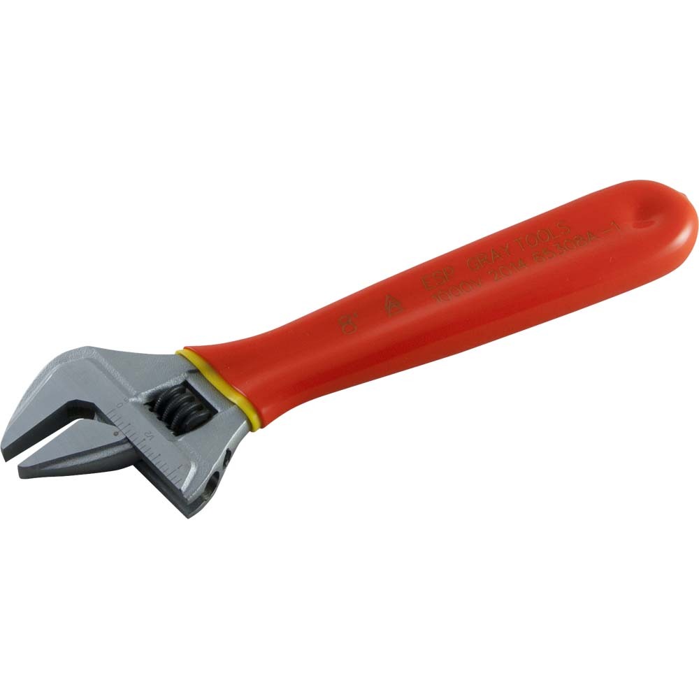 8&#34; Heavy Duty Adjustable Wrench, 1000V Insulated