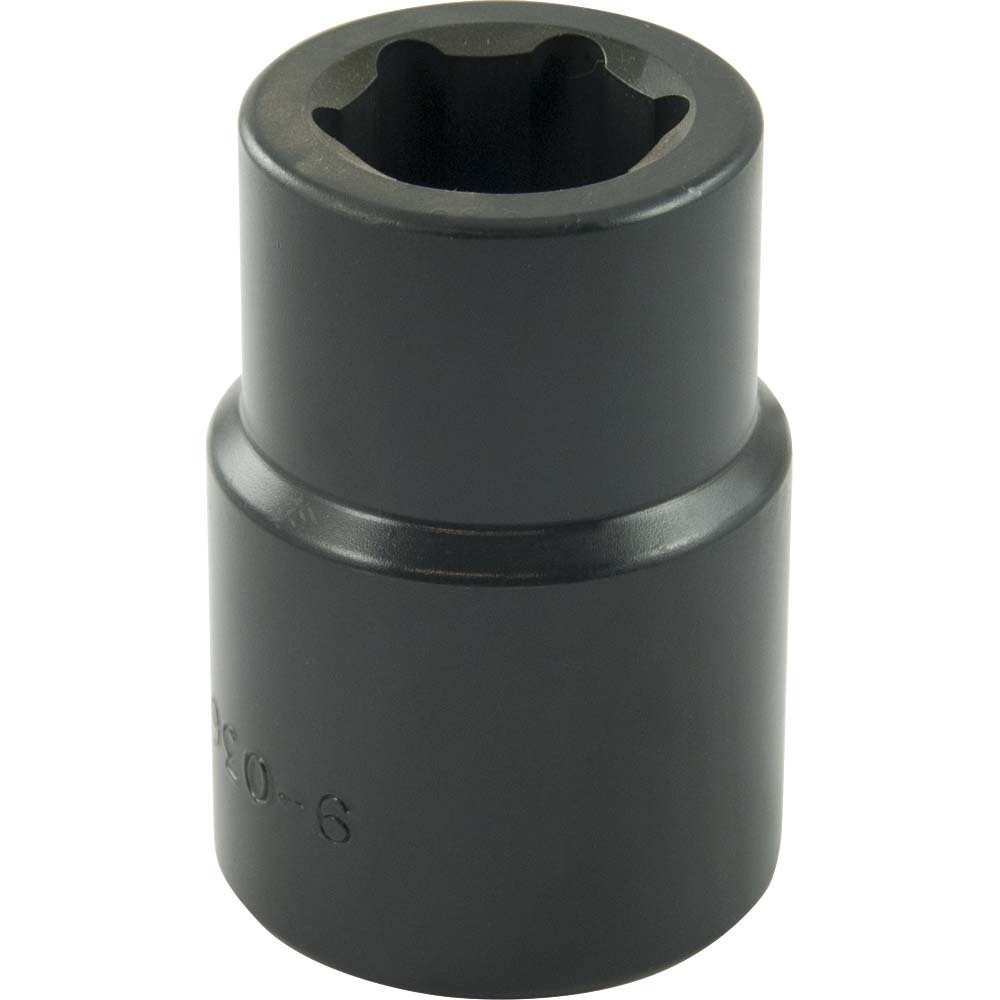 1-1/8&#34; X #5 Spline Drive, 6 Point Standard Length, Impact Socket