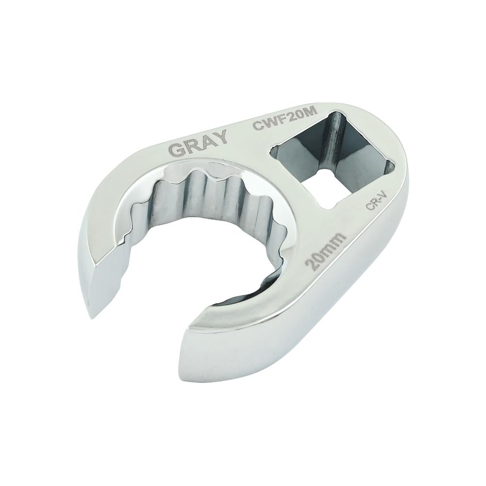 1/2&#34; Drive, 20mm Flare Nut Crow Foot Wrench, Chrome Finish