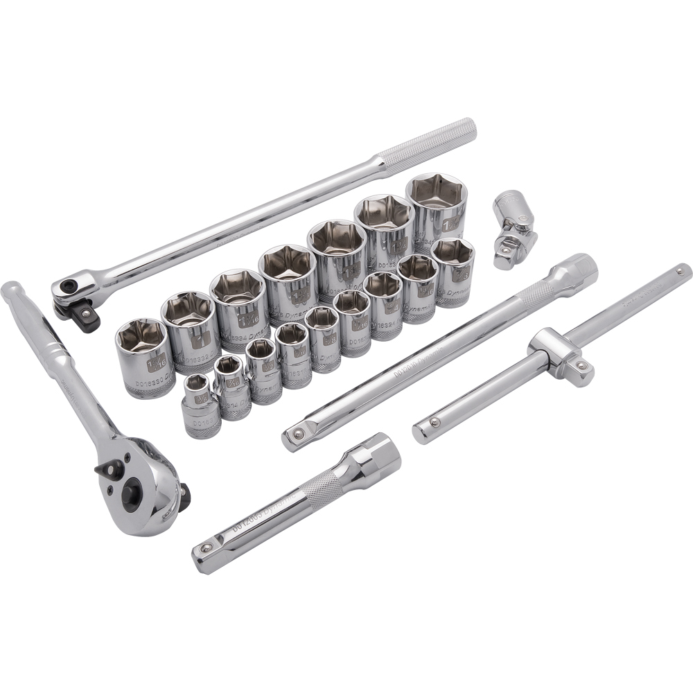 1/2&#34; Drive 22 Piece 6 Point Standard, SAE Socket Set, 3/8&#34; - 1-5/16&#34;