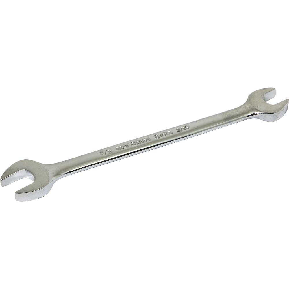Wrench Open End 5/16&#34; X 3/8&#34;, 15° Head Angle, Mirror Chrome Finish