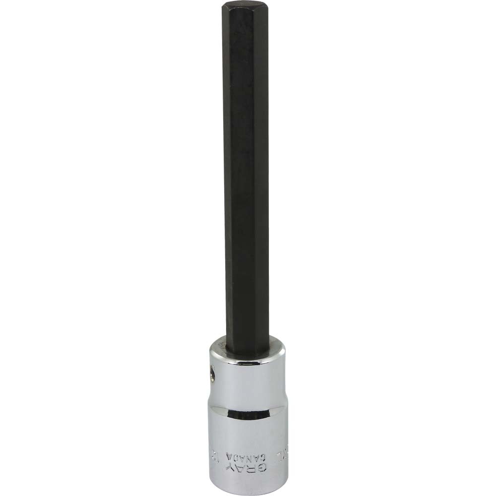 10mm X 1/2&#34; Drive, Extra Long Hex Head, Chrome Finish Socket