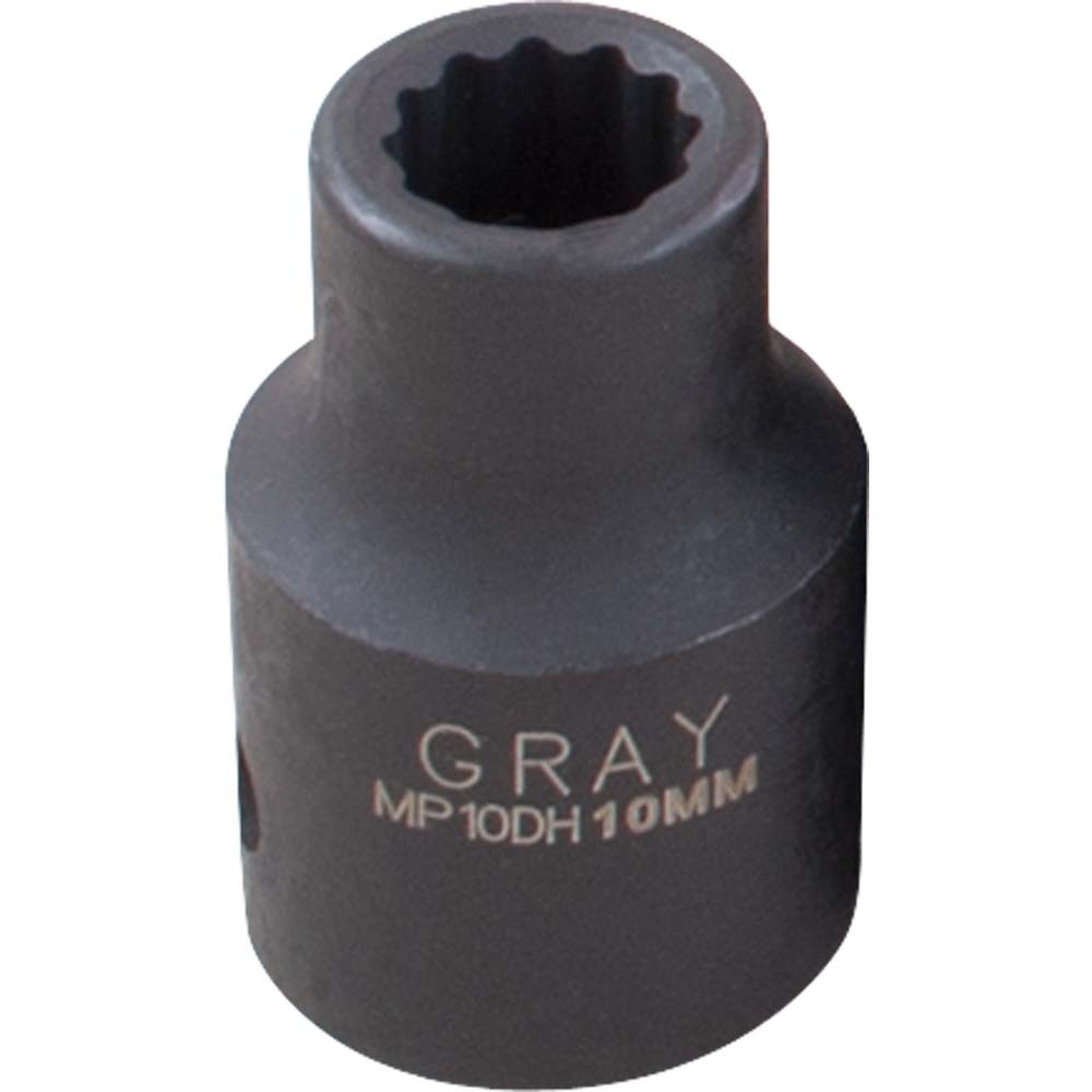 10mm X 1/2&#34; Drive, 12 Point Standard Length, Impact Socket
