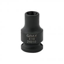 Gray Tools 24010 - 3/8" Drive E10 Female Torx, Impact Socket
