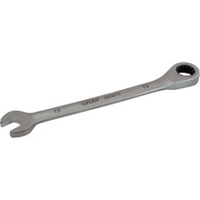 Gray Tools 500008 - 8mm Combination Fixed Head Ratcheting Wrench, Stainless Steel Finish