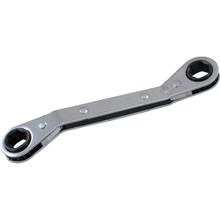 Gray Tools 5201 - 1/4"x 5/16" 6 Point, 25° Offset Ratcheting Box Wrench, Mirror Chrome Finish