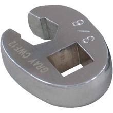 Gray Tools CWF12 - 3/8" Drive, 3/8" Flare Nut Crow Foot Wrench, Chrome Finish