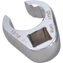 Gray Tools CWF26 - 1/2" Drive, 13/16" Flare Nut Crow Foot Wrench, Chrome Finish