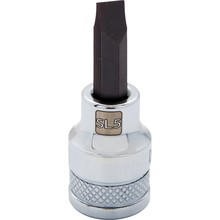 Gray Tools D006105 - 3/8" Drive Slotted Head, Sl5 Bit Standard Length, Chrome Finish Socket