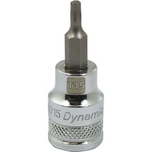 Gray Tools D006315 - 3/8" Drive Torx® Head, T15 Bit Regular Length, Chrome Finish Socket
