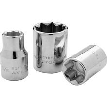 Gray Tools D406S - 3/8" X 1/2" Drive, 8 Point Standard Length, Chrome Finish Socket