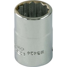Gray Tools M3424 - 24mm X 3/4" Drive, 12 Point Standard Length, Chrome Finish Socket