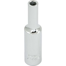 Gray Tools ML604 - 4mm X 1/4" Drive, 6 Point Deep Length, Chrome Finish Socket