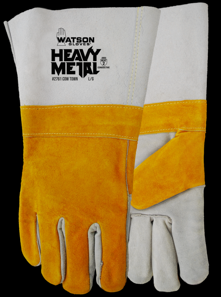 COW TOWN PREMIUM SPLIT COW COTTON LINING FOAM BACK WELDING - L