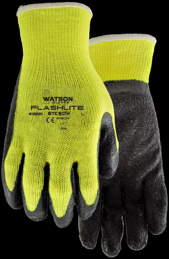 STEALTH FLASH LITE CRINKLED RUBBER LATEX PALM HI VIS -L