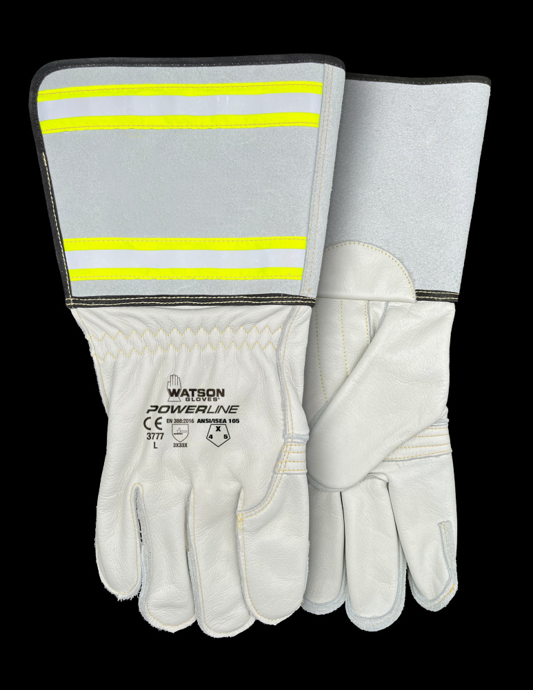 CIRCUIT BREAKER FULLGRAIN COW REFLECTIVE GAUNTLET UTILITY - L