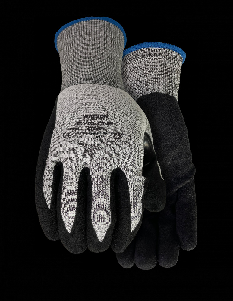 STEALTH CYCLONE A2 18GG WASTENOT SANDY NITRILE COATED - L