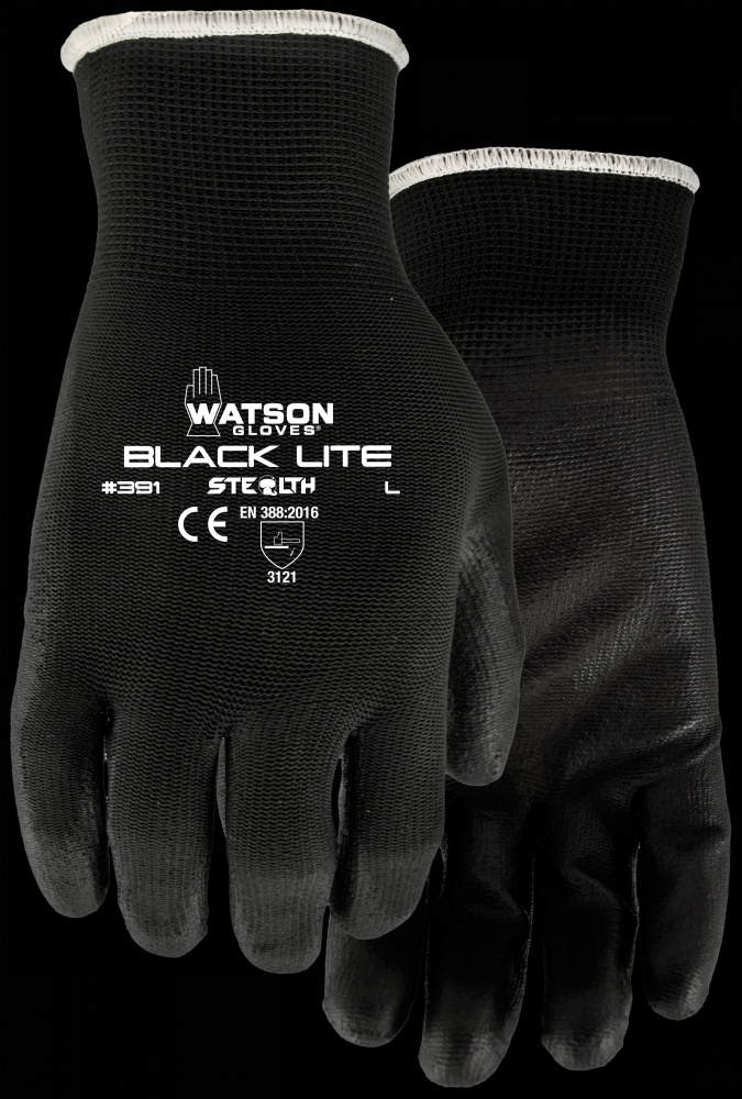 STEALTH BLACK LITE LIGHTWEIGHT POLY NYLON SHELL COATED - L