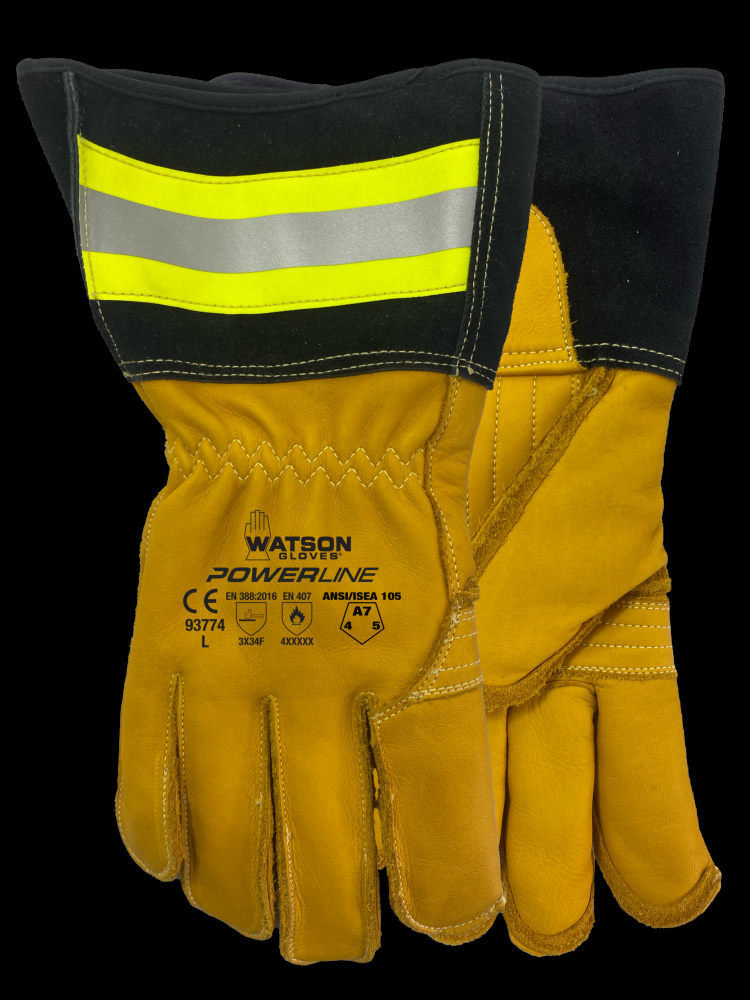 POWERLINE A7 FULL COW C100 LINED 3 INCH GAUNTLET UTILITY - L