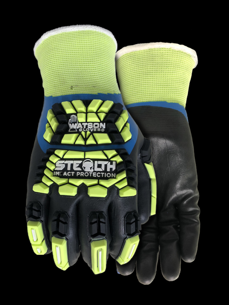 STEALTH TRIPLE THREAT A5 WASTENOT FULL DIPPED NITRILE LINED TPR COATED - L
