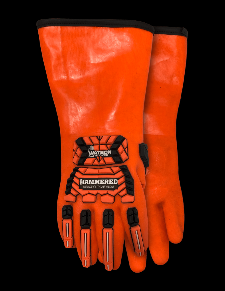 HAMMERED WINTER CUT IMPACT CHEMICAL RESISTANT GAUNTLET-LARGE
