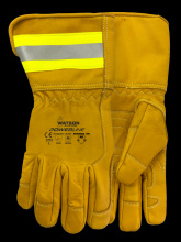 Watson Gloves 3773-L - POWERLINE A6 FULLGRAIN COW REFLECTIVE 4 INCH CUFF UTILITY - L
