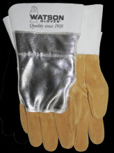 Watson Gloves 525A-09 - BUCKWELD SPLIT ELK CLUTE CUT ALUMINIZED BACK PATCH WELDING - 09