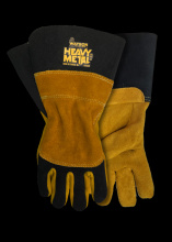 Watson Gloves 533CR-L - BLACK VELVET A5 SPLIT ELK BACK ELK FULL REVERSE PALM WELDING - L