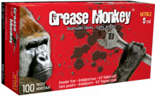 Watson Gloves 5554PF-L - GREASE MONKEY 5 MIL NITRILE BLACK DISPOSABLE - L
