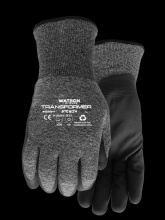 Watson Gloves 9394-L - STEALTH TRANSFORMER WASTENOT CRINKLE LATEX ACRYLIC LINED COATED - L