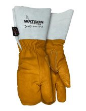 Watson Gloves 94071FGCR-M - ICE STORM FULL COW 1 FINGER GAUNTLET CUFF C200 LINED UTILITY - M