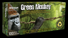 Watson Gloves 5559PF-L - GREEN MONKEY RECLAIM 4 MIL NITRILE DISPOSABLE - L