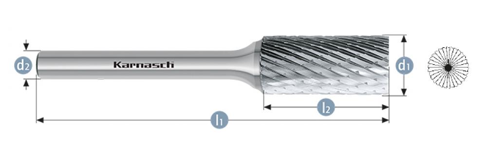 Tungsten carbide burr - Uncoated