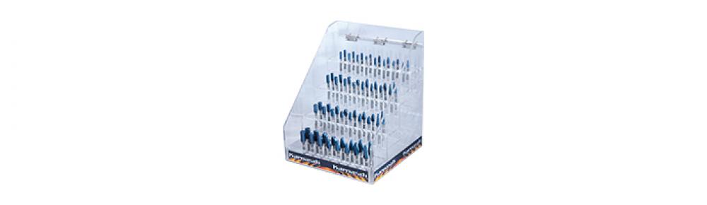 Display  Tungsten carbide burr BLUE-TEC, HP-3, 64 pces