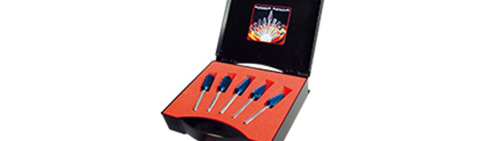 SET  Tungsten carbide burr BLUE-TEC, d=12mm DIN, 5 pces