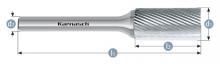 Karnasch 113003.025 - Tungsten carbide burr - Uncoated