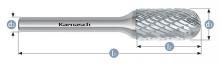 Karnasch 113021.054 - Tungsten carbide burr - Uncoated