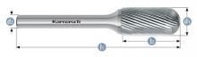Karnasch 113023.025 - Tungsten carbide burr - Uncoated