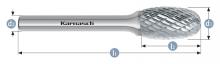 Karnasch 113041.046 - Tungsten carbide burr - Uncoated