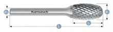 Karnasch 113044.020 - Tungsten carbide burr - Uncoated