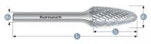 Karnasch 113051.007 - Tungsten carbide burr - Uncoated