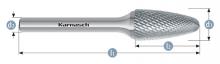 Karnasch 113052.015 - Tungsten carbide burr - Uncoated