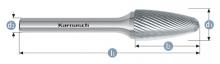 Karnasch 113053.015 - Tungsten carbide burr - Uncoated