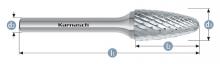 Karnasch 113054.030 - Tungsten carbide burr - Uncoated