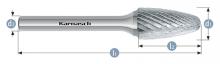 Karnasch 113057.015 - Tungsten carbide burr - Uncoated